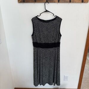 Jessica Howard Black and White Polka Dot Dress